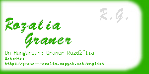rozalia graner business card